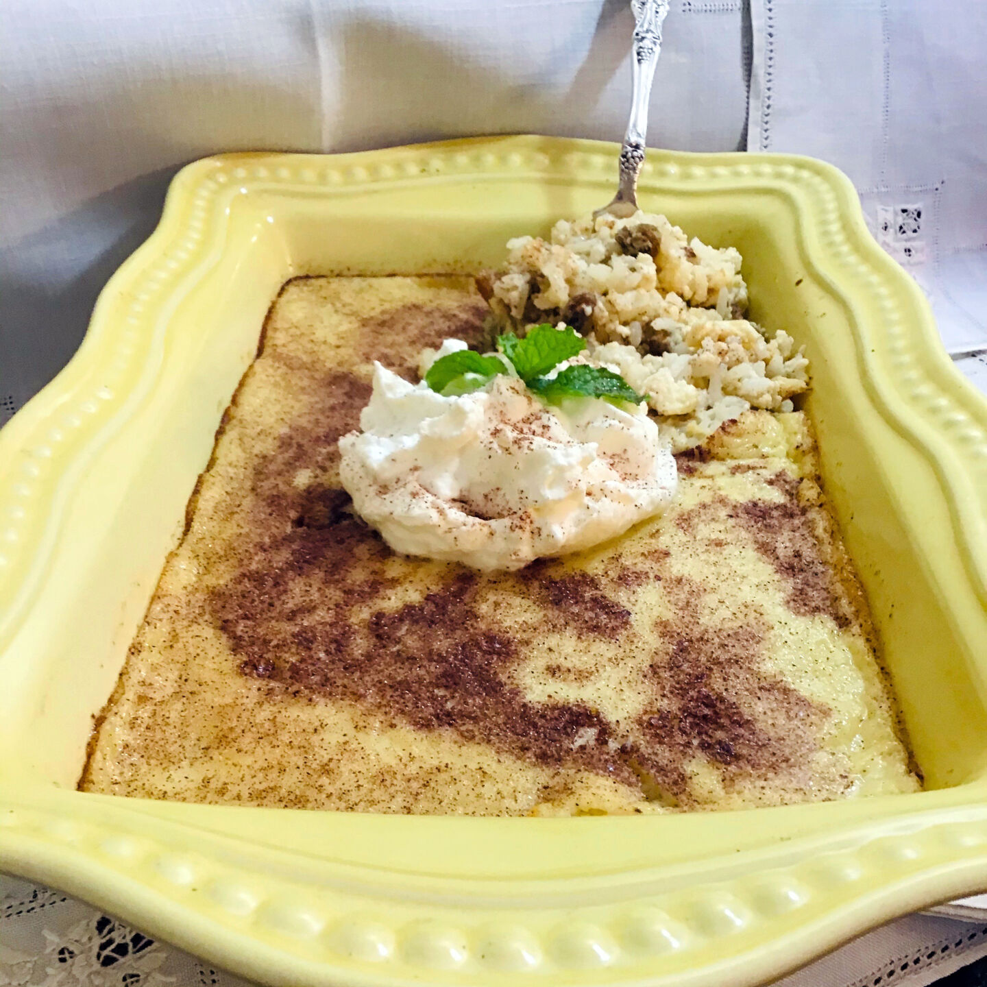 Old Fashion Raisin Rice Pudding